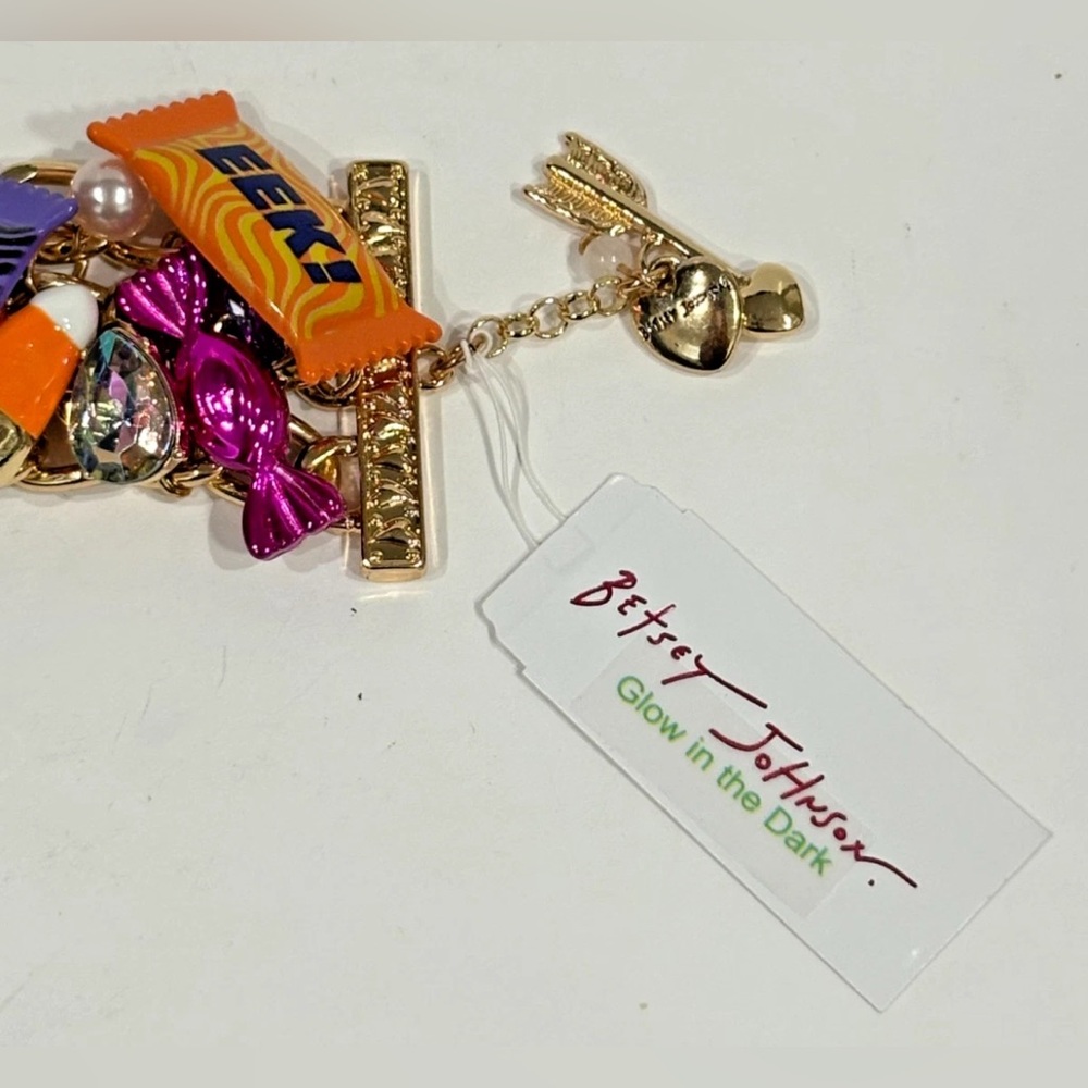 Betsey Johnson Bracelet & Necklace Set Multicolor Candy Charm - Picture 15 of 16